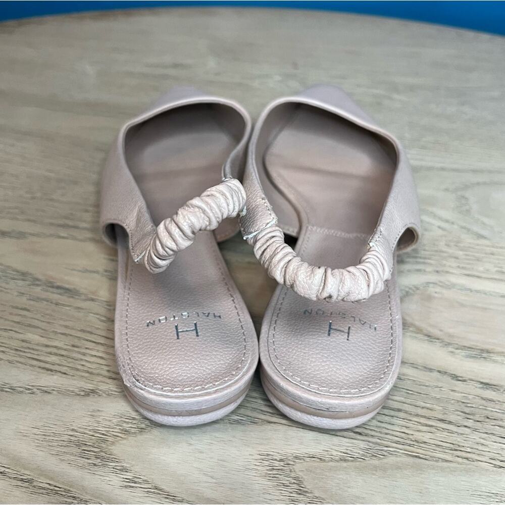 H by Halston Heyden Nude Leather Slingback Pointed Toe Flats Women’s Size 8 - Picture 3 of 9